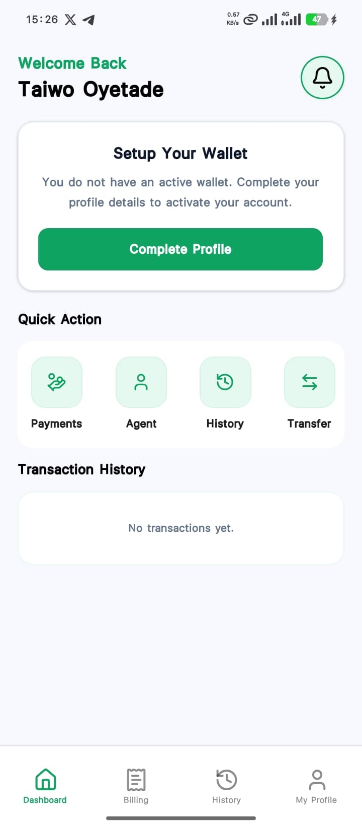 AMAC Revenue app dashboard